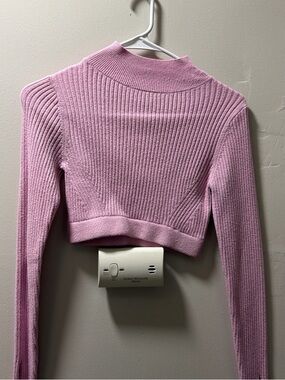 wild fable Ribbed Mock Neck Sweater - Light Pink